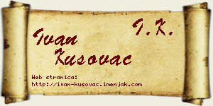 Ivan Kusovac vizit kartica